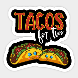 Tacos for two - Tacos For Two Pregnancy Announcement Maternity Sticker